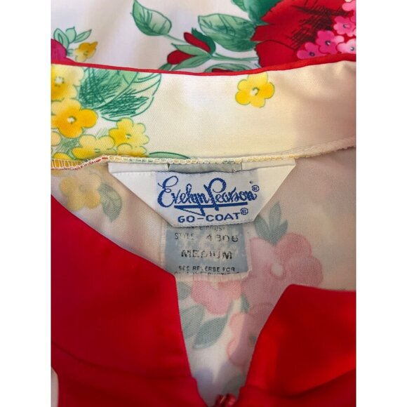 Evelyn Pearson Floral Vintage Kaftan House Dress Robe Ladies MED 60s 70s - Picture 4 of 7